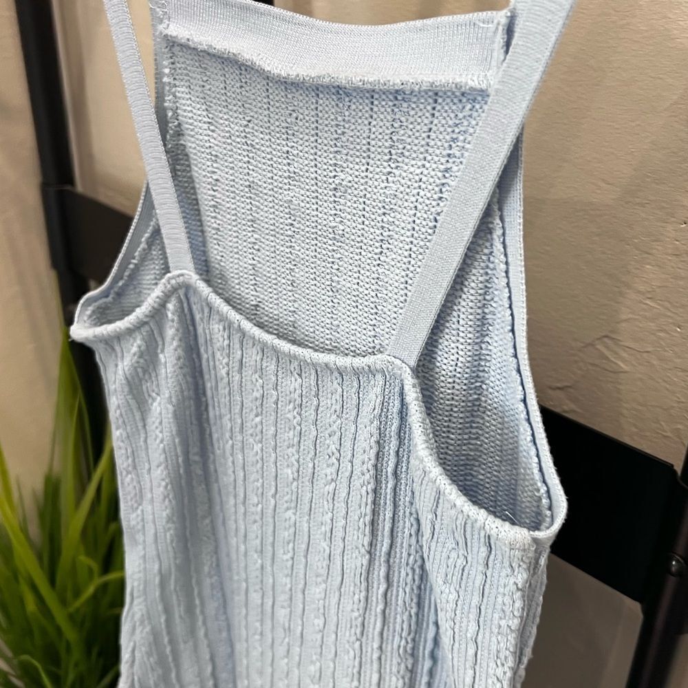 Zara blue knitted halter bodycon dress knit Size Small - Picture 4 of 14